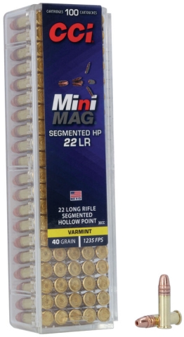 Нарезни патрони CCI Mini Mag SHP - кал. 22 LR, 2.6g/40gr