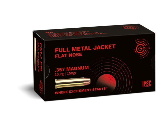 Патрони за късо нарезно оръжие Geco FMJ FN - кал. 357 Magnum, 10.2g/158gr