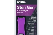 Електрошок с мини фенер Sabre Purple 120lum