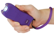 Електрошок с мини фенер Sabre Purple 120lum